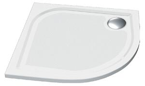 Sprchová vanička z litého mramoru - čtvrtkruh Noris HR 90 (90x90x3 | R 55 cm) - A-Interiéry