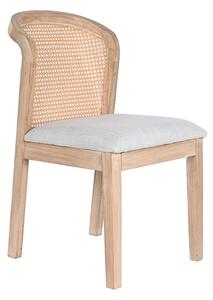 DKD Home Decor Světle šedá jídelní židle s polyesterovým potahem (46 x 61 x 86 cm)