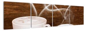 Kávové šálky - obrazy (160x40cm)