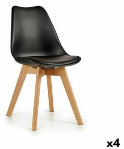 Gift Decor Černé jídelní židle set 4 kusy - rozměry 42 x 80 x 50 cm