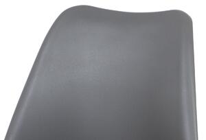 Jídelní židle šedý plast a šedá ekokůže CT-741 GREY