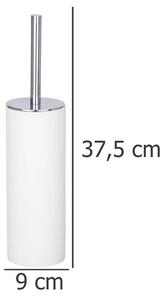 Toaletní kartáč IDA v bílé barvě se silikonovou štětkou, WENKO