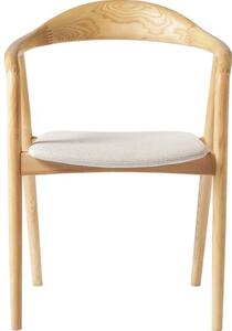 Dřevěná židle s područkami s čalouněným sedákem Angelina