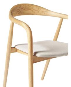 Dřevěná židle s područkami s čalouněným sedákem Angelina