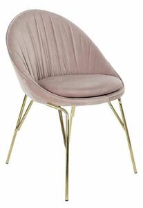 DKD Home Decor Růžová jídelní židle s dekorativním designem, rozměry 60 x 60 x 85 cm