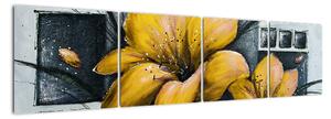Obraz žluté květiny (160x40cm)