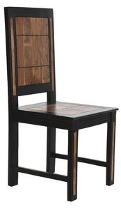 DKD Home Decor Tmavě hnědá akátová jídelní židle (42 x 47 x 102 cm)