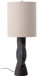 Hnědá terakotová stolní lampa se lněným stínidlem Bloomingville Sergio