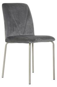 DKD Home Decor Šedá kovová jídelní židle s polyesterovým potahem (44 x 46 x 90 cm)