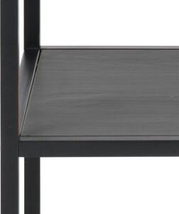 Scandi Černý jasanový noční stolek Darila 42 x 35 cm
