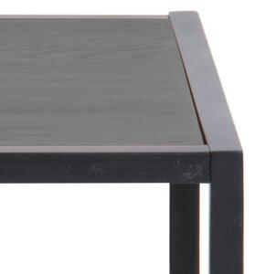 Scandi Černý jasanový noční stolek Darila 42 x 35 cm