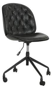 DKD Home Decor Černá židle s kolečky - 47,5 x 57,5 x 83 cm
