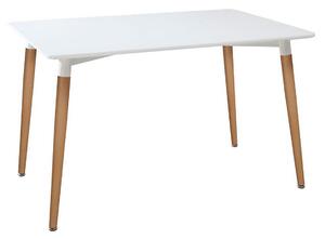 Atmosphera Jídelní stůl Roka, bukové dřevo, Bílý (150 x 80 x 74 cm)