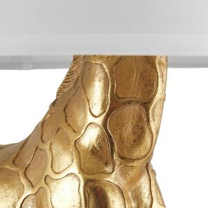 Zlatá stolní lampa s lněným stínidlem Bloomingville Silas