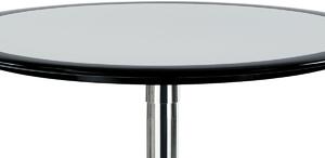 Barový stůl černo-stříbrný plast, pr. 60 cm AUB-6050 BK
