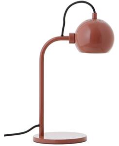 Červená lesklá kovová stolní lampa Frandsen Ball