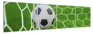 Fotbalový míč v síti - obraz (160x40cm)