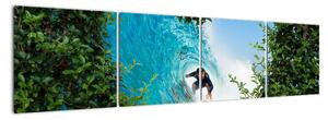 Abstraktní obraz surfaře (160x40cm)