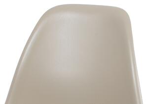Jídelní židle CT-758 LAT plast latté, masiv buk, kov černý