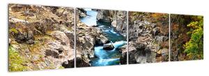 Proudící řeka - obraz (160x40cm)