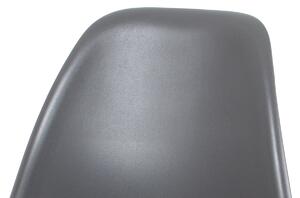 Jídelní židle CT-758 GREY plast šedý, masiv buk, kov černý, VÝPRODEJ, poslední 2 ks
