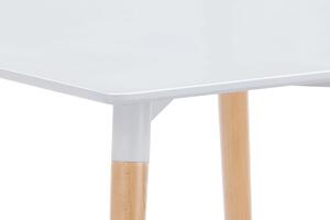 Jídelní stůl 80x80x76 cm bílý matný lak DT-706 WT