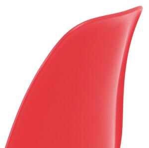 Jídelní židle plast červený a nohy masiv buk CT-758 RED