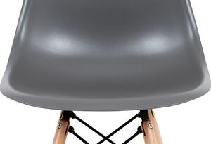 Jídelní židle plast šedý a nohy masiv buk CT-758 GREY