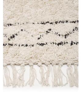 Ručně tkaný bavlněný Boho koberec s třásněmi Fionn