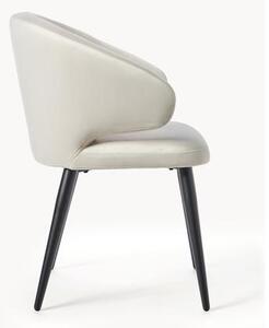Sametová židle s područkami v moderním designu Celia