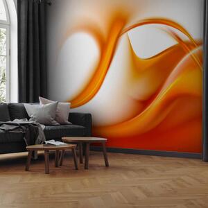 Fototapeta Abstrakce - oranžové vlny s rozmazáním na jednotném pozadí