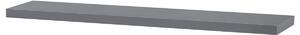 Polička nástěnná 120 cm, MDF, barva šedý vysoký lesk, baleno v ochranné fólii