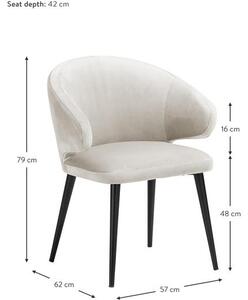 Sametová židle s područkami v moderním designu Celia