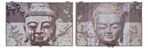Skříň na klíče DKD Home Decor Buddha 2 kusy 46,5 x 6 x 31 cm