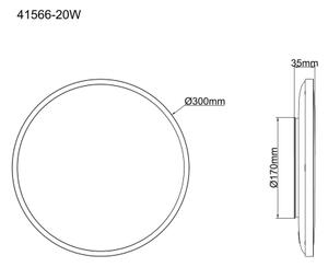 Globo 41566-20W - LED Stropní svítidlo NIELSEN LED/20W/230V 4000K pr. 30 cm bílá