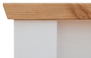 Konferenční stolek Marone - velký, dekor bílá-dřevo, masiv, borovice