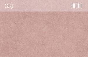 Pastelově růžová látková rohová rozkládací pohovka Ghado Melow 250 cm, levá/pravá