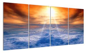 Moderní obraz - slunce nad mraky (160x80cm)