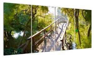 Moderní obraz - most přes vodu (160x80cm)