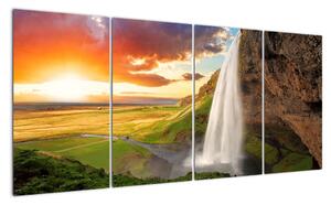 Moderní obraz vodopádu (160x80cm)