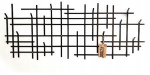 Decorizzly loftový nástěnný věšák do předsíně LINEA, kovový, černý
