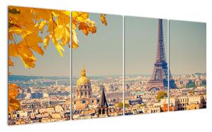Moderní obraz Paříže - Eiffelova věž (160x80cm)