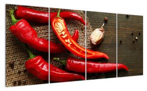 Obraz - chilli papriky (160x80cm)