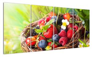 Obraz borůvek, jahod a malin (160x80cm)