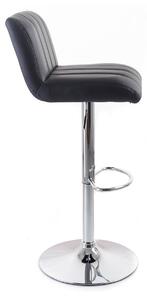 Barová židle G21 Malea koženková, prošívaná black