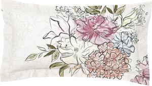 Povlak na polštář z bavlněného saténu s květinovým potiskem Sakura