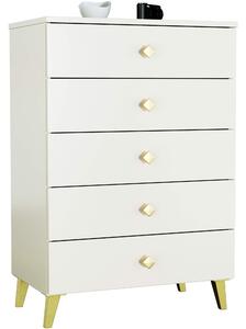 Ak furniture Komoda MOBI K-05 kašmír/zlatá