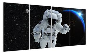 Obraz astronauta ve vesmíru (160x80cm)