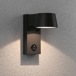 Paulmann Capea LED venkovní nástěnné světlo senzor, Černá, Hliník, Moderní