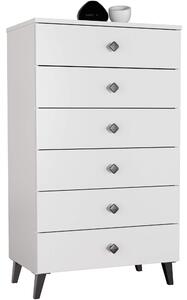 Ak furniture Komoda MOBI K-06 bílá/černá